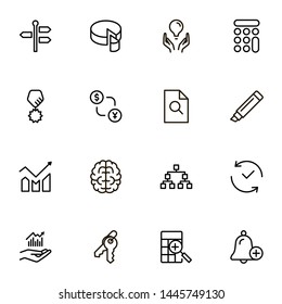 Planning icon set. Collection of high quality black outline logo for web site design and mobile apps. Vector illustration on a white background