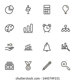 Planning icon set. Collection of high quality black outline logo for web site design and mobile apps. Vector illustration on a white background