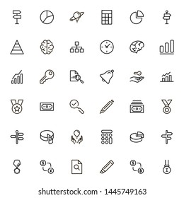Planning icon set. Collection of high quality black outline logo for web site design and mobile apps. Vector illustration on a white background
