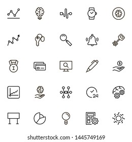 Planning icon set. Collection of high quality black outline logo for web site design and mobile apps. Vector illustration on a white background