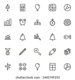 Planning icon set. Collection of high quality black outline logo for web site design and mobile apps. Vector illustration on a white background