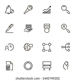 Planning icon set. Collection of high quality black outline logo for web site design and mobile apps. Vector illustration on a white background