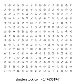 Planning icon set. Collection of high quality black outline logo for web site design and mobile apps. Vector illustration on a white background