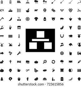 Planning icon. set of filled agriculture icons.