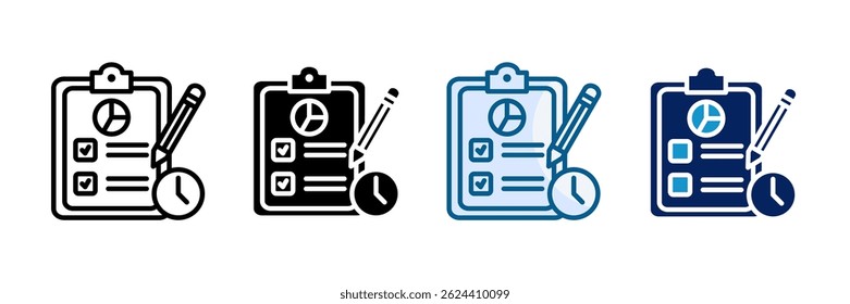 Planning Icon Set Multiple Style Collection