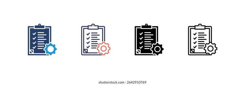 Planning Icon set multiple style collection