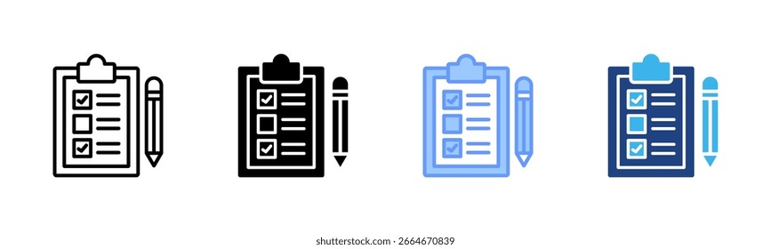 Conjunto de iconos de planificación colección de estilos múltiples