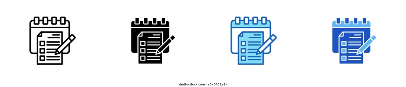 Conjunto de iconos de planificación Colección de estilos múltiples
