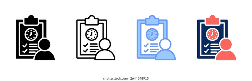 Planning icon sheet multiple style collection