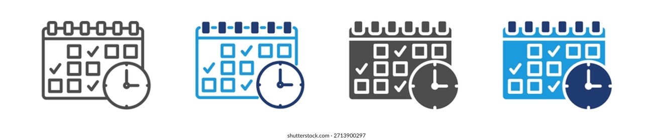 planning icon sheet multiple style
