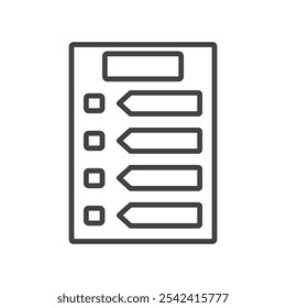 Planning icon Symbol mark in filled style