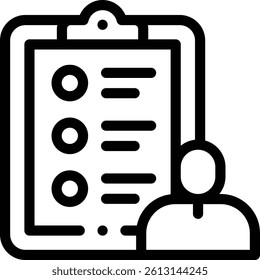 planning icon. Thin Linear Style Design Isolated On White Background