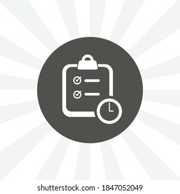 Planning icon. time management isolated vector icon on white background
