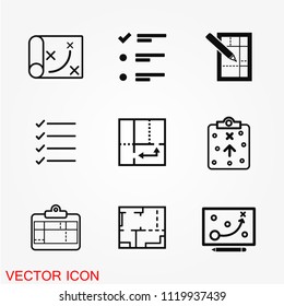 Planning icon vector