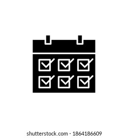 planning icon vector glyph style. isolated on white background