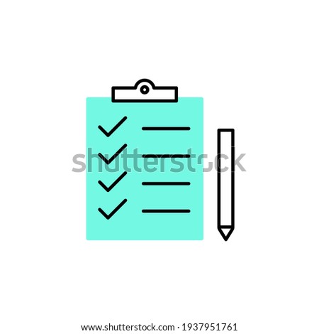 planning icon vector illustration. modern colored icon design. isolated on white background