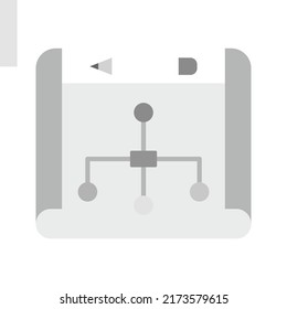 Planning icon vector image. Can also be used for Business Startup. Suitable for mobile apps, web apps and print media.