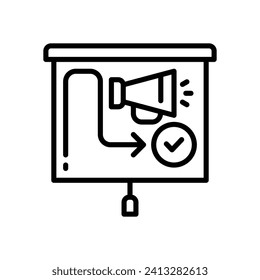 planning icon. vector line icon for your website, mobile, presentation, and logo design.