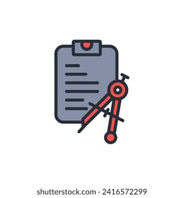 planning icon. vector.Editable stroke.linear style sign for use web design,logo.Symbol illustration.