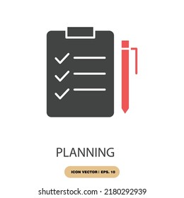planning icons  symbol vector elements for infographic web