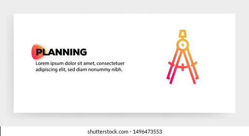 PLANNING AND ILLUSTRATION ICON CONCEPT