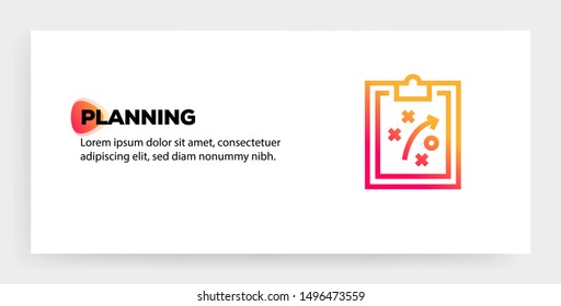 PLANNING AND ILLUSTRATION ICON CONCEPT