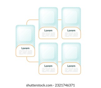 Planear plantilla de diseño de gráficos de infografía. Resumen infográfico con contorno editable. Gráficos instructivos con secuencia de 5 pasos. Presentación de datos visuales. Mediano del símbolo del sistema, fuentes Roboto Light usadas