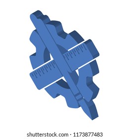Planning isometric left top view 3D icon
