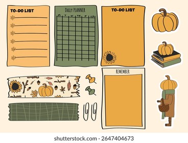 planning and journaling stickers, memo pads, and planner pages