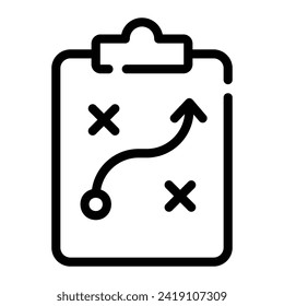 planning Line Icon Background White