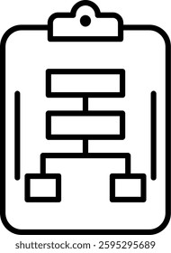 Planning Line Vector Icon Design