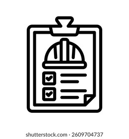 Planning Line Vector Illustration On White Background.