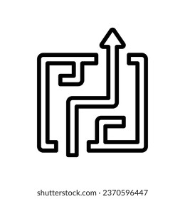 Planeación, icono Maze, gráficos vectores