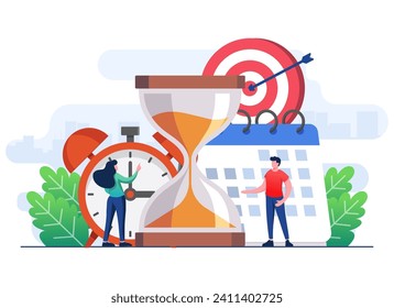 Planning and organizing schedule, work task, events, business meetings, Time management, Deadline, Productivity, Planner, Organization concept for uiux, social media, websites, apps