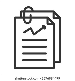 Planning Outline Icon Vector Illustration