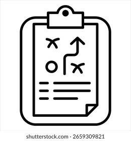 Planning Outline Icon Vector Illustration