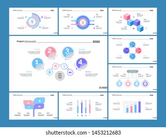 Planning process, bar and flow charts. Business and marketing concept. Infographic design set can be used for workflow layout, diagram, annual report, presentation, web design.