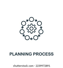 Planning Process icon. Monochrome simple Product Management icon for templates, web design and infographics