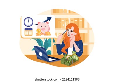 Concepto de Ilustración de utilidades de planificación. Ilustración plana aislada en fondo blanco.