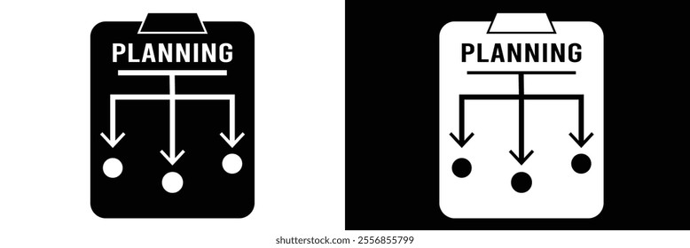 planning project icon, Business plan, strategy business icon, planning icon vector illustration on white background eps 10.