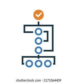 Planning, project, workflow icon. Glyph style vector EPS.