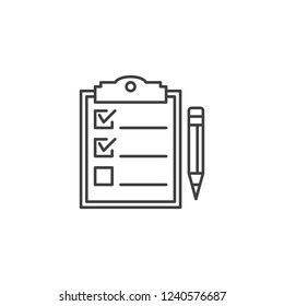 Planning Related Vector Line Icon. Isolated on White Background. Editable Stroke.