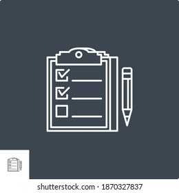 Icono de línea de vector relacionado de planeación. Aislado en fondo negro. Stroke editable.