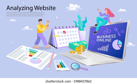 Planning schedule and calendar concept. business meeting and events organizing process office working. financing of creative projects. professional workers. vector illustration.
