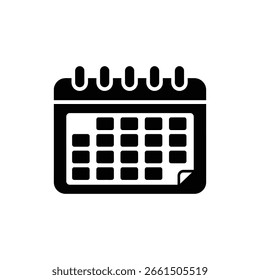 Planning schedule calendar icon showing time management and events