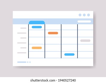 planning schedule online planner organizer calendar with tasks information board organization time management