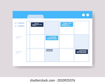 calendario de planificación calendario organizador de planificador en línea con tareas gestión del tiempo de organización del tablero de información