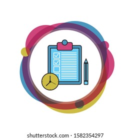 Planning Schedule  outline icon flat design