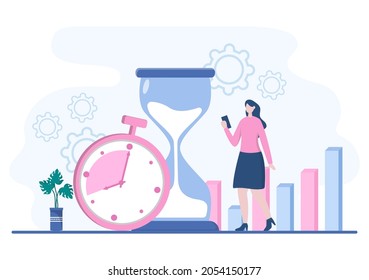 Planning Schedule or Time Management with Calendar Business Meeting, Activities and Events Organizing Process Office Working. Background Vector Illustration 