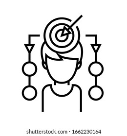 Planning scheme line icon, concept sign, outline vector illustration, linear symbol.